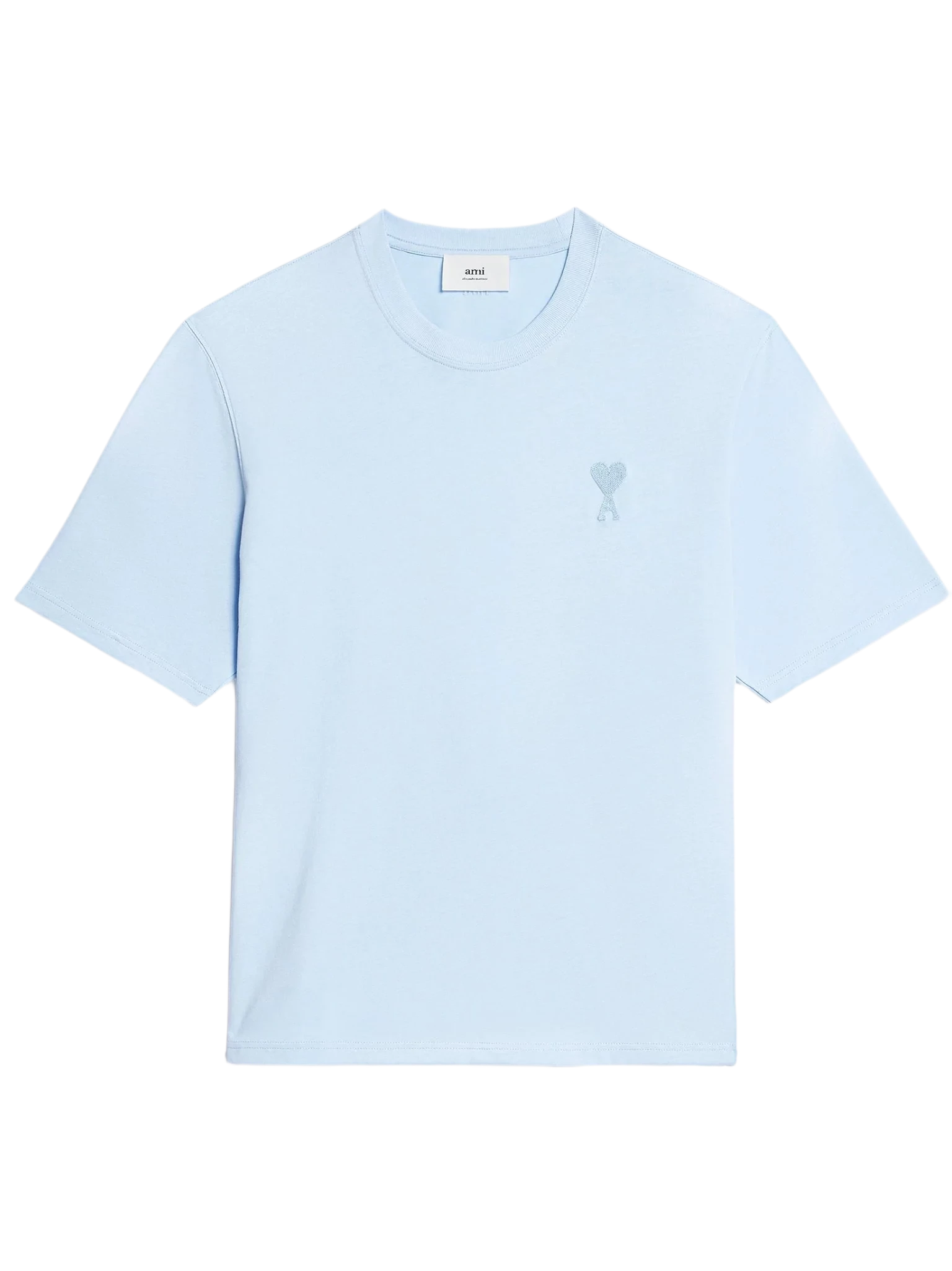 Ami Paris - T-shirt Ami de Cœur - Bleu Ciel-T-shirts-UTS004.726