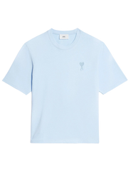 Ami Paris - T-shirt Ami de Cœur - Bleu Ciel-T-shirts-UTS004.726