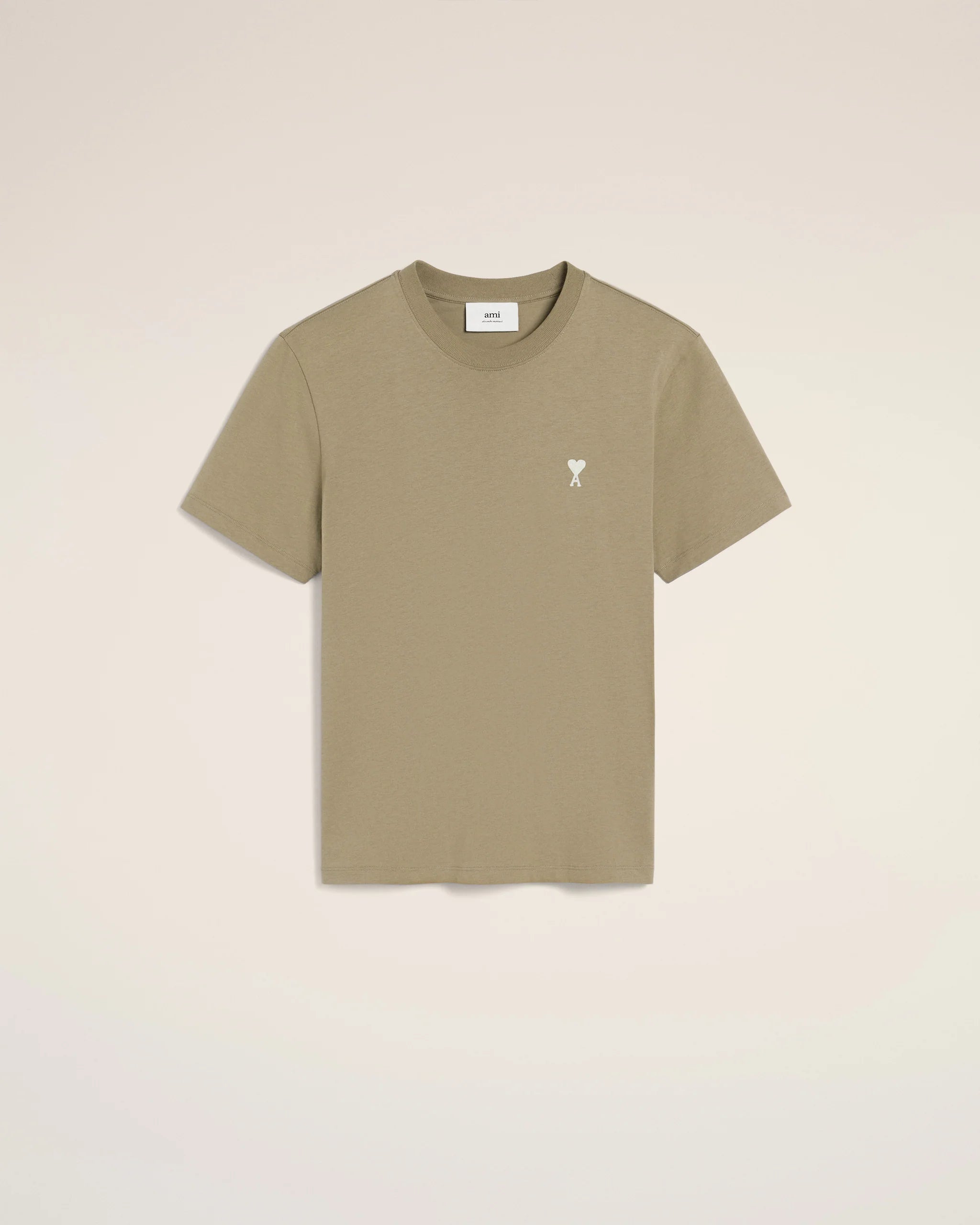 Ami Paris - T-Shirt Ami de Coeur En Coton - Laurier - HTS060 - T-shirts - HTS060.724