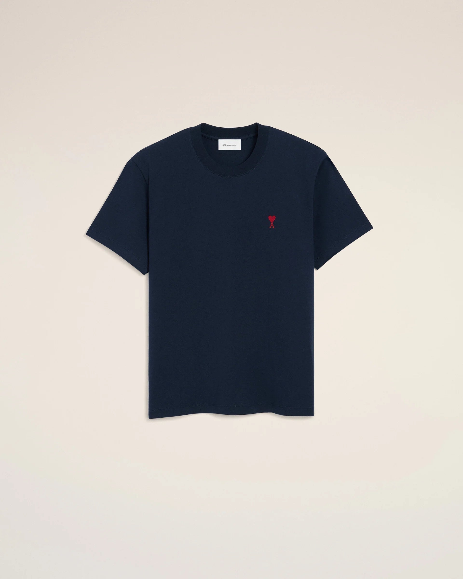 Ami Paris - T-shirt Ami de cœur rouge- Bleu nuit-T-shirts-BFUTS035.724
