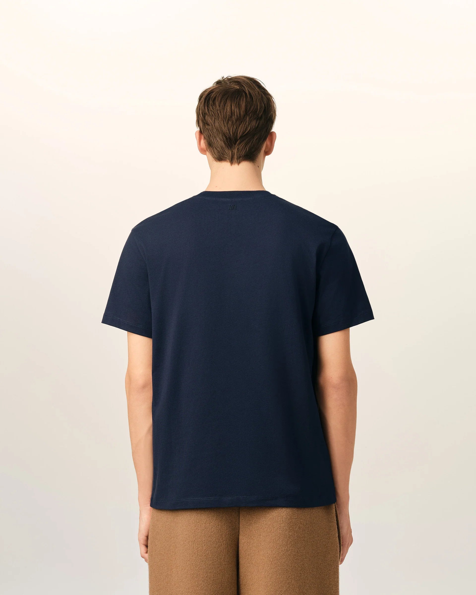 Ami Paris - T-shirt Ami de cœur rouge- Bleu nuit-T-shirts-BFUTS035.724