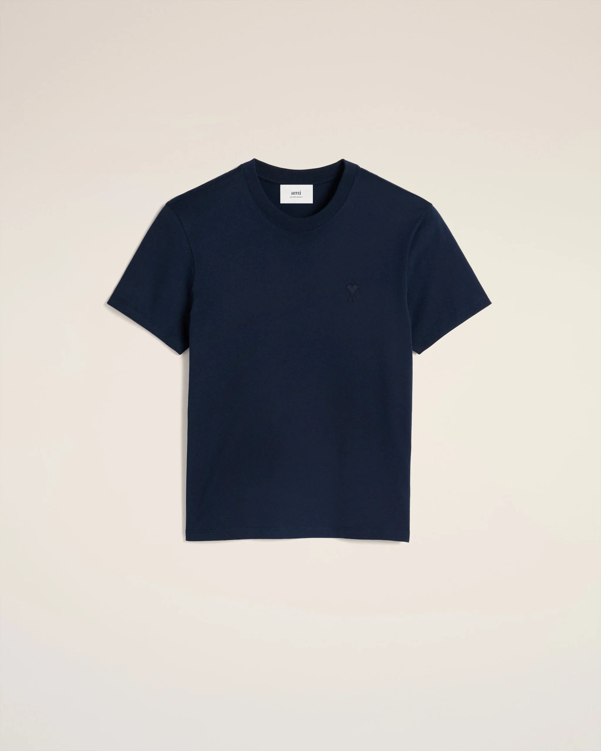 Ami Paris - T-shirt Ami de Cœur Ton Sur Ton - Bleu Nuit - BFUTS003 - T-shirts - BFUTS003