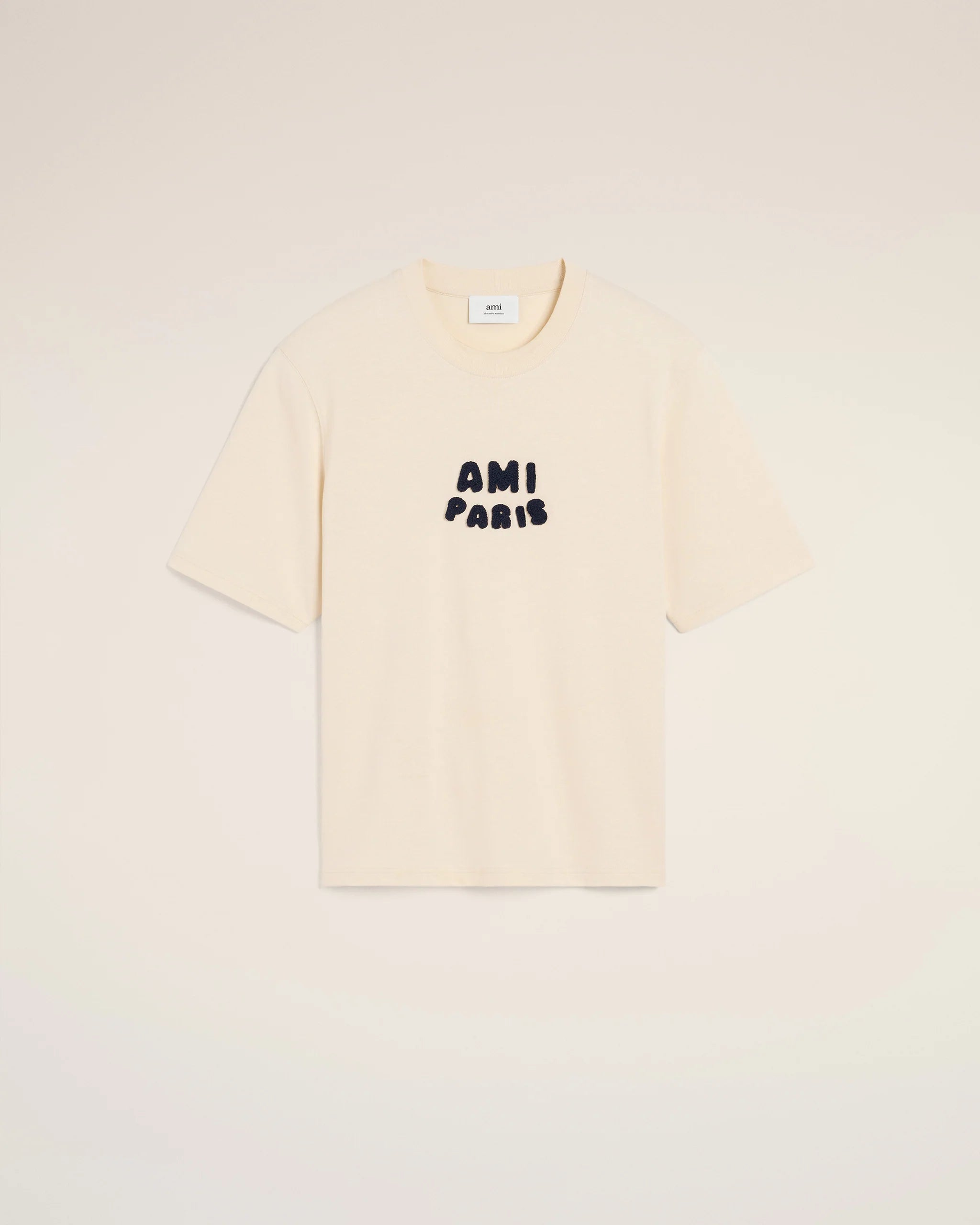 Ami Paris - T-shirt Grand Logo Ami Paris - White Cream - UTS075 - T-shirts - UTS075.726