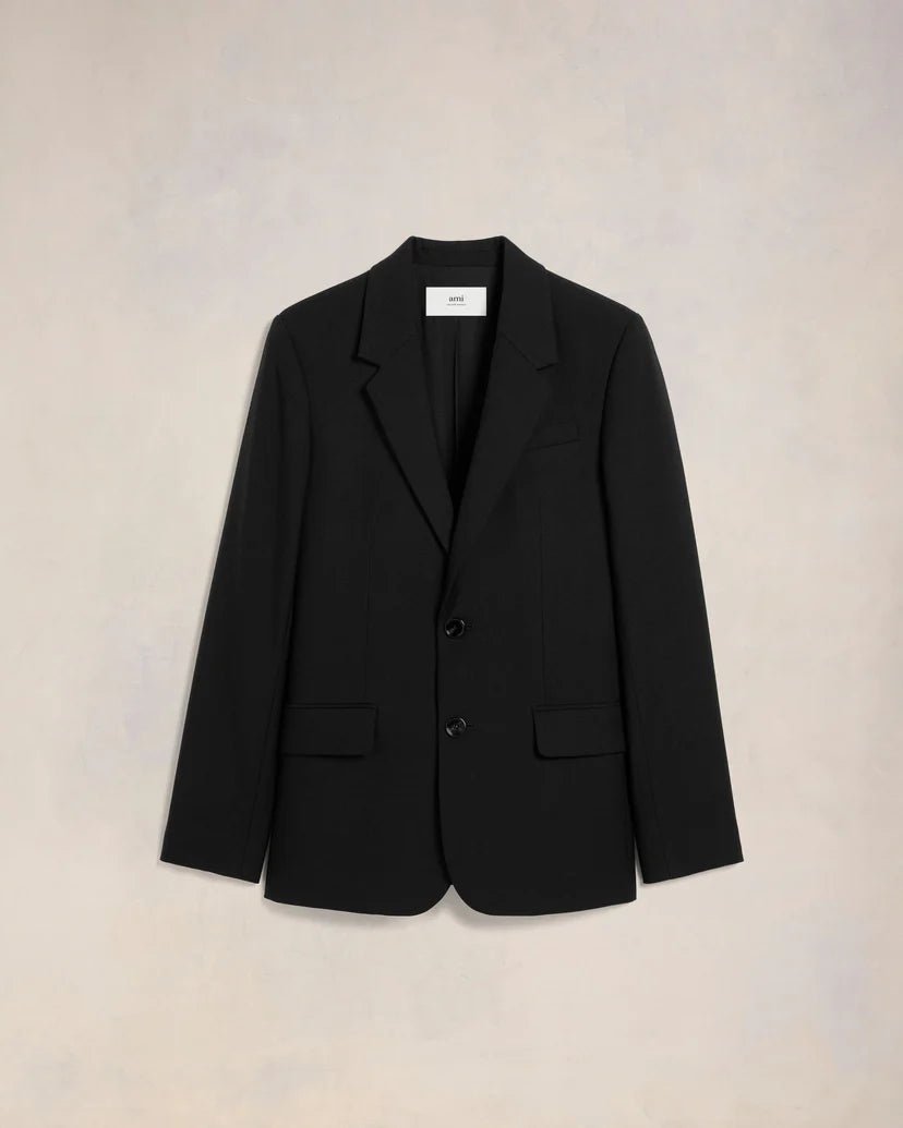 Ami Paris - Veste De Costume Ajustée Pour Homme - Noir - Vestes et Manteaux - HBV107.WV0026.001