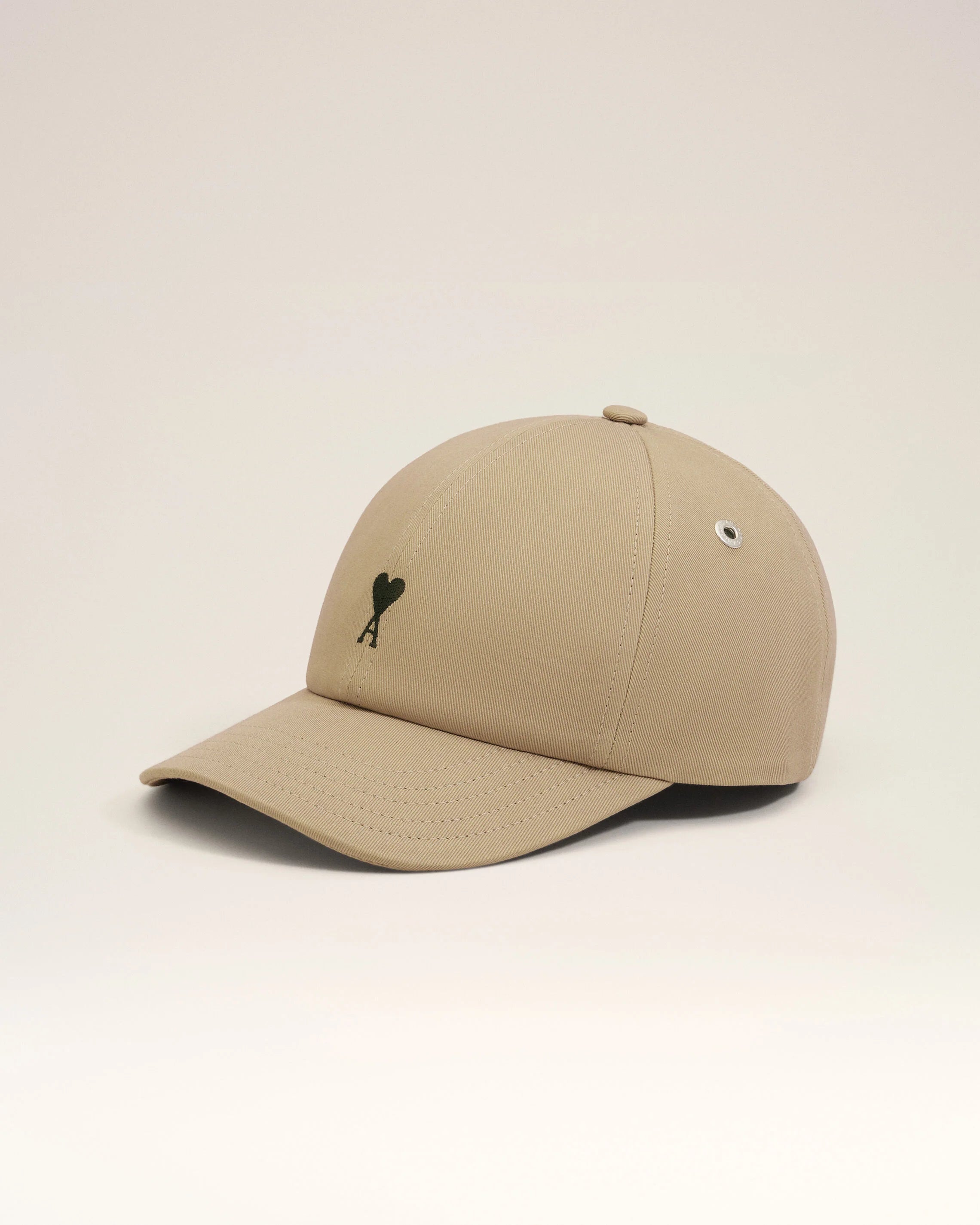 Ami Paris - Casquette Ami de Coeur en gabardine de coton - Beige taupe