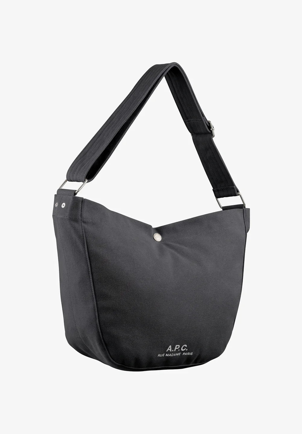 A.P.C - Besace Journal en toile épaisse recyclée - Noir - Accessoires - 