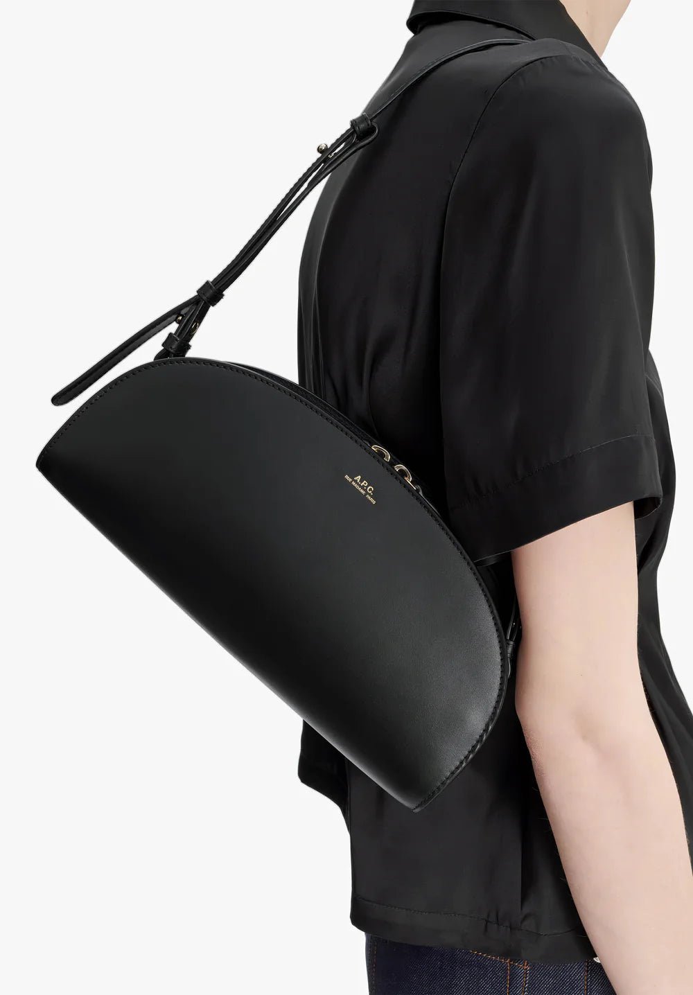A.P.C. - Sac demi - lune shoulder - Noir - Accessoires - PXAWV-F61997
