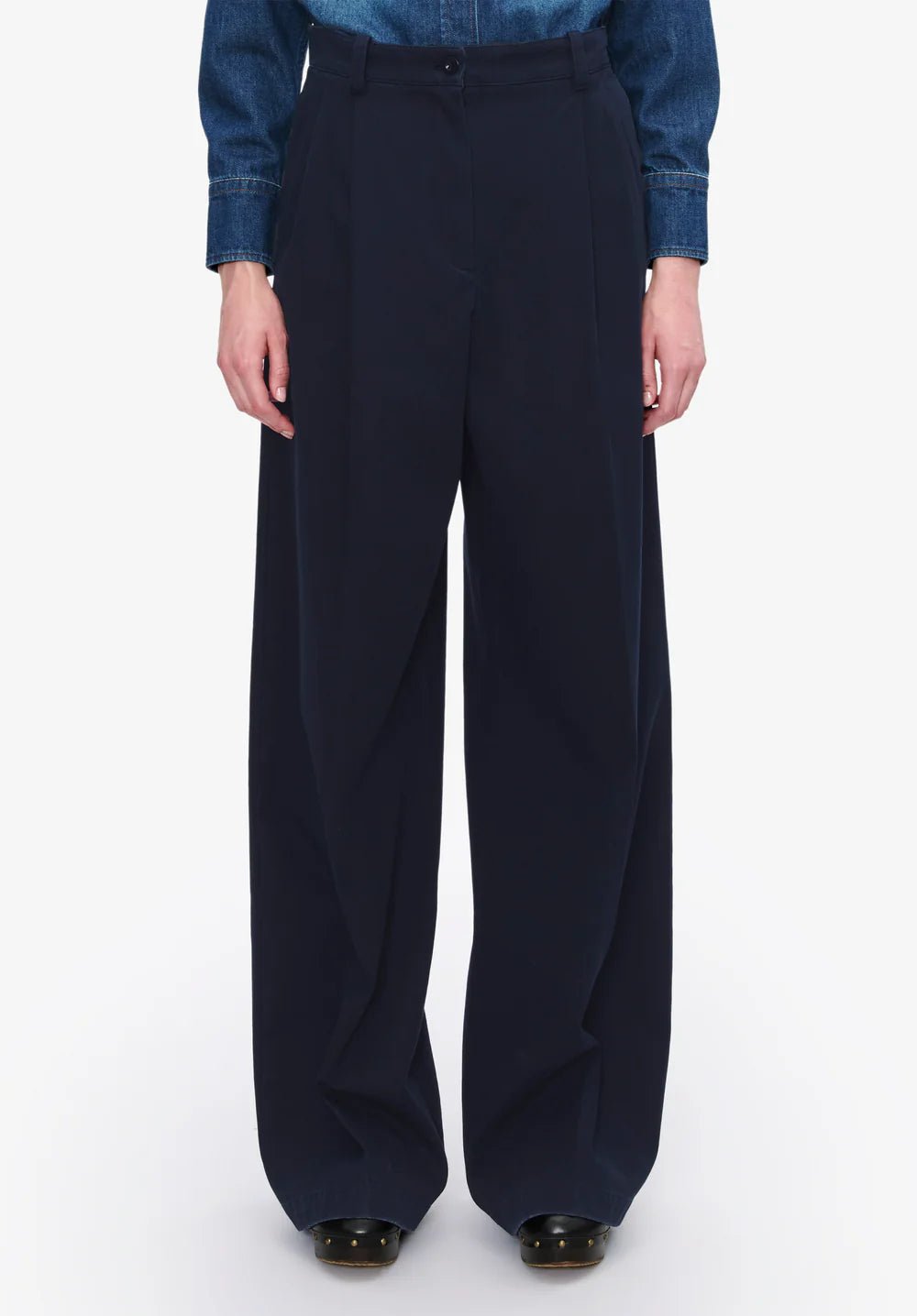 A.P.C. Femme - Pantalon Ginny - Dark Navy - Jupes et Pantalons - COHNE-F08510