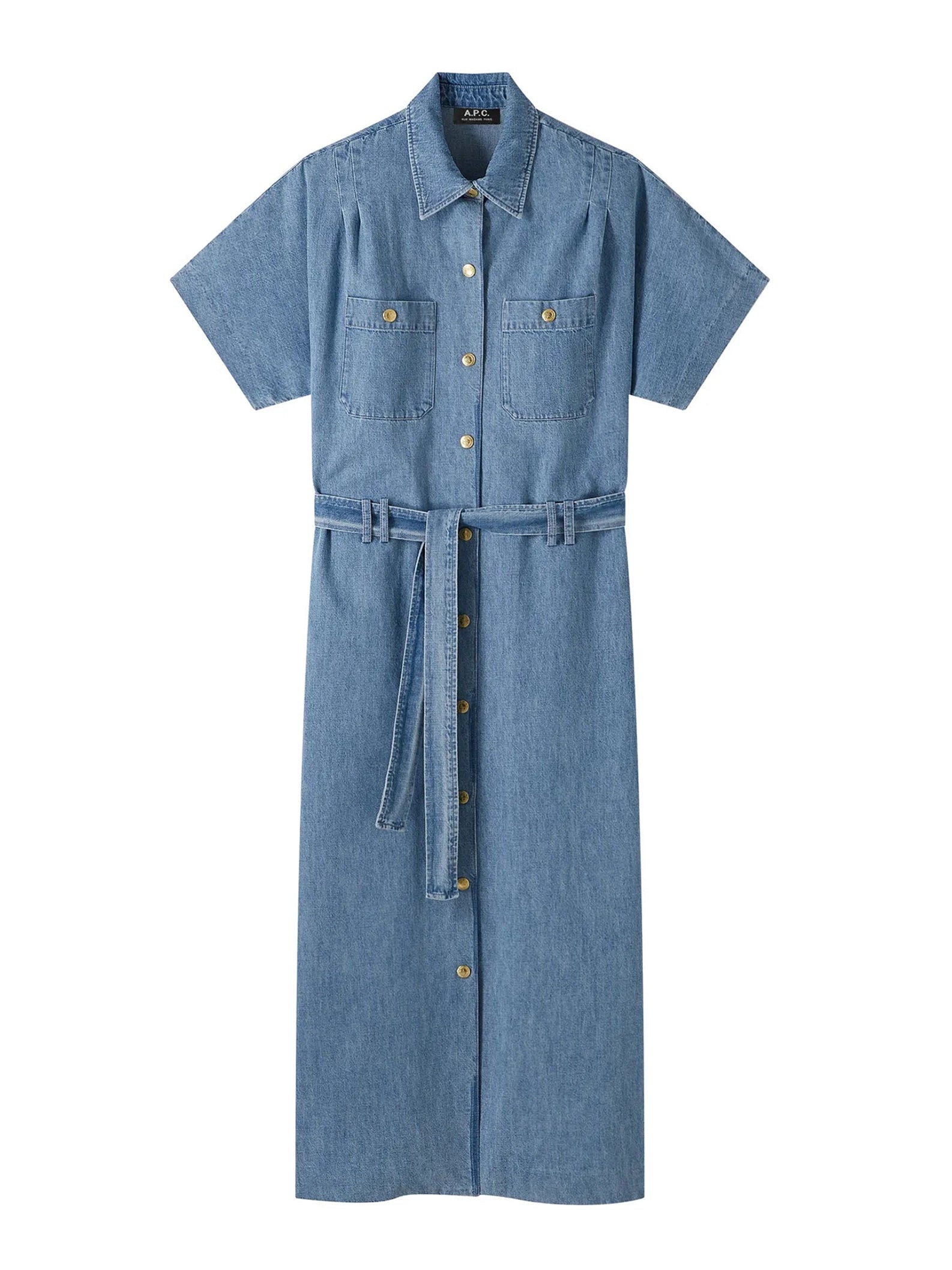 A.P.C. Femme - Robe New Drew - Indigo Délavé-Robes-C0GDG-F05959