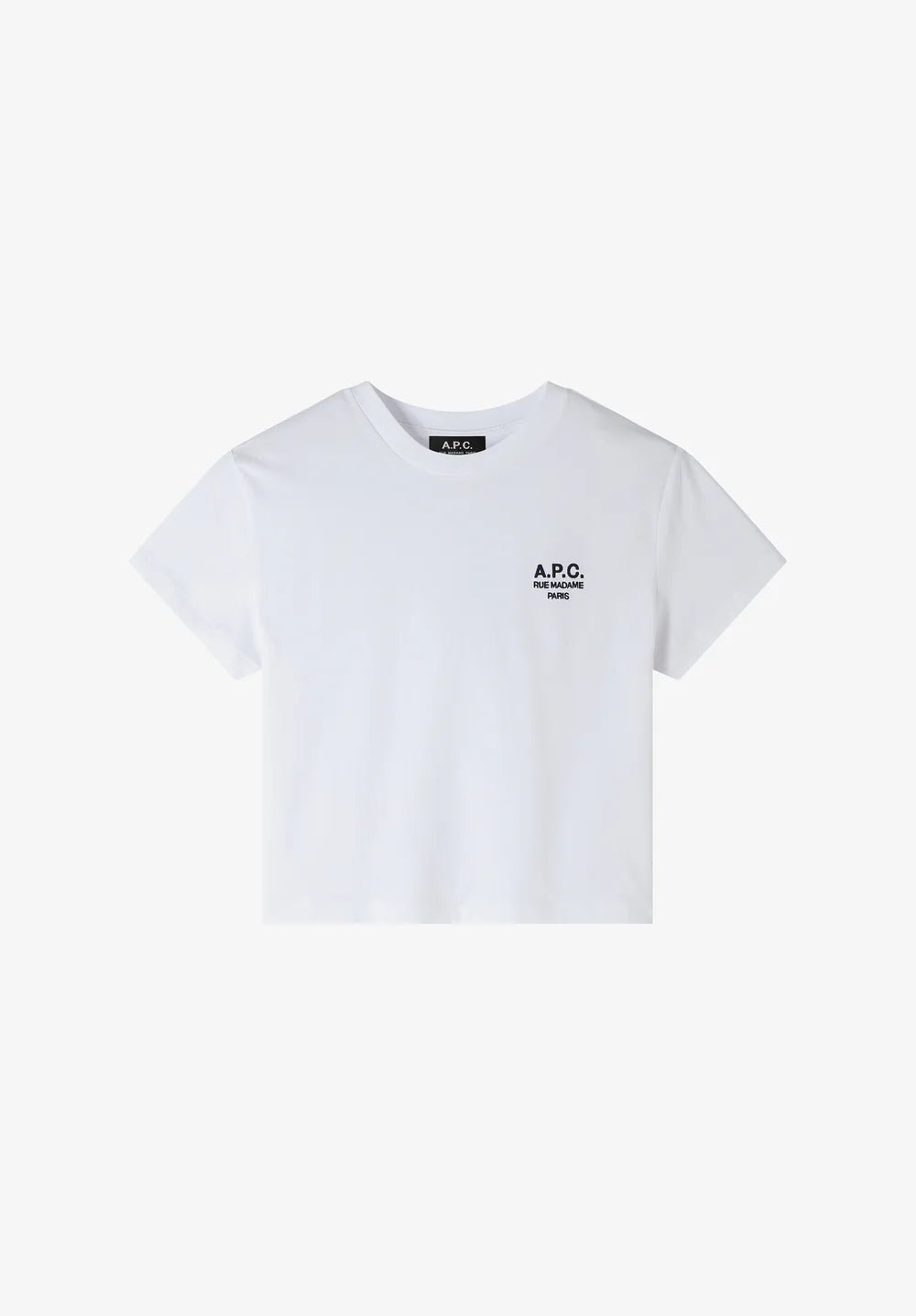 A.P.C Femme - T-shirt Boxy Rue Madame GOTS - Blanc/ Dark Navy - T-shirts - COHBM - F26389