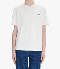 A.P.C - T - Shirt Boxy Petit VPC - Blanc/Bleu Marine - T - shirts - COHBQ - H26391