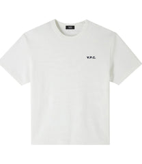 A.P.C - T - Shirt Boxy Petit VPC - Blanc/Bleu Marine - T - shirts - COHBQ - H26391