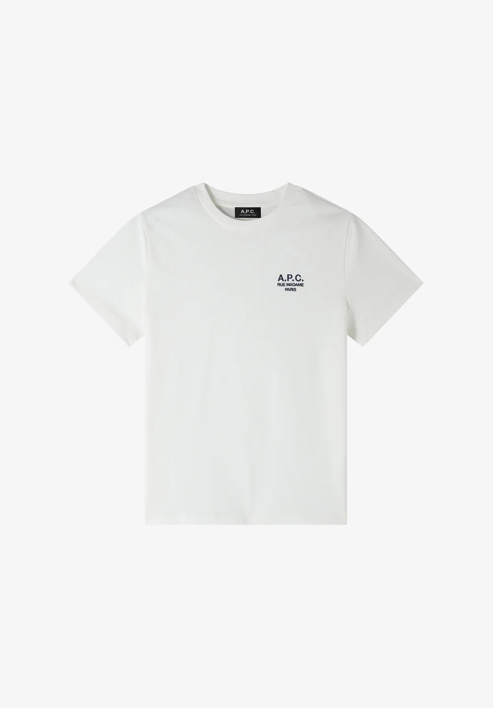 A.P.C - T-Shirt Standard Rue madame - Blanc/Bleu Marine - T-shirts - COHBU-M26388