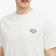 A.P.C - T - Shirt Standard Rue madame GOTS - Blanc/Bleu Marine - T - shirts - COHBU - M26388