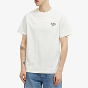 A.P.C - T - Shirt Standard Rue madame GOTS - Blanc/Bleu Marine - T - shirts - COHBU - M26388