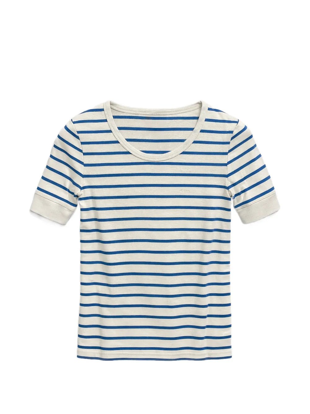 A.P.C Femme - T-shirt ajusté mc rayé - Bleu - Tops - COHMV-F26560