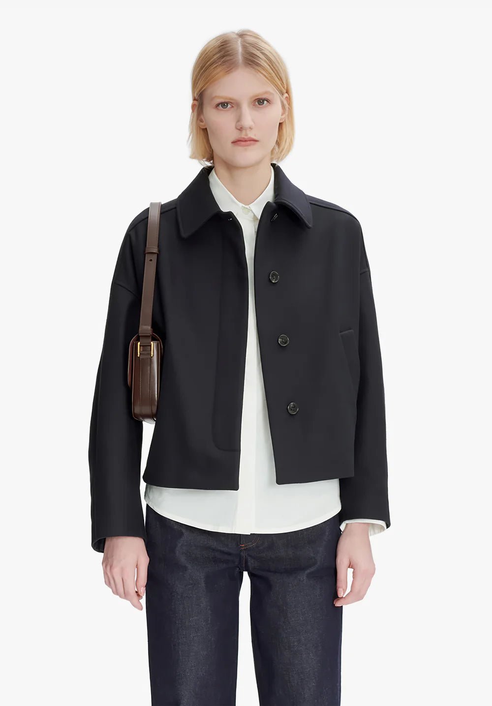 A.P.C. Femme - Veste Becca - Bleu marine - Vestes et Manteaux - WVBEB - F02990
