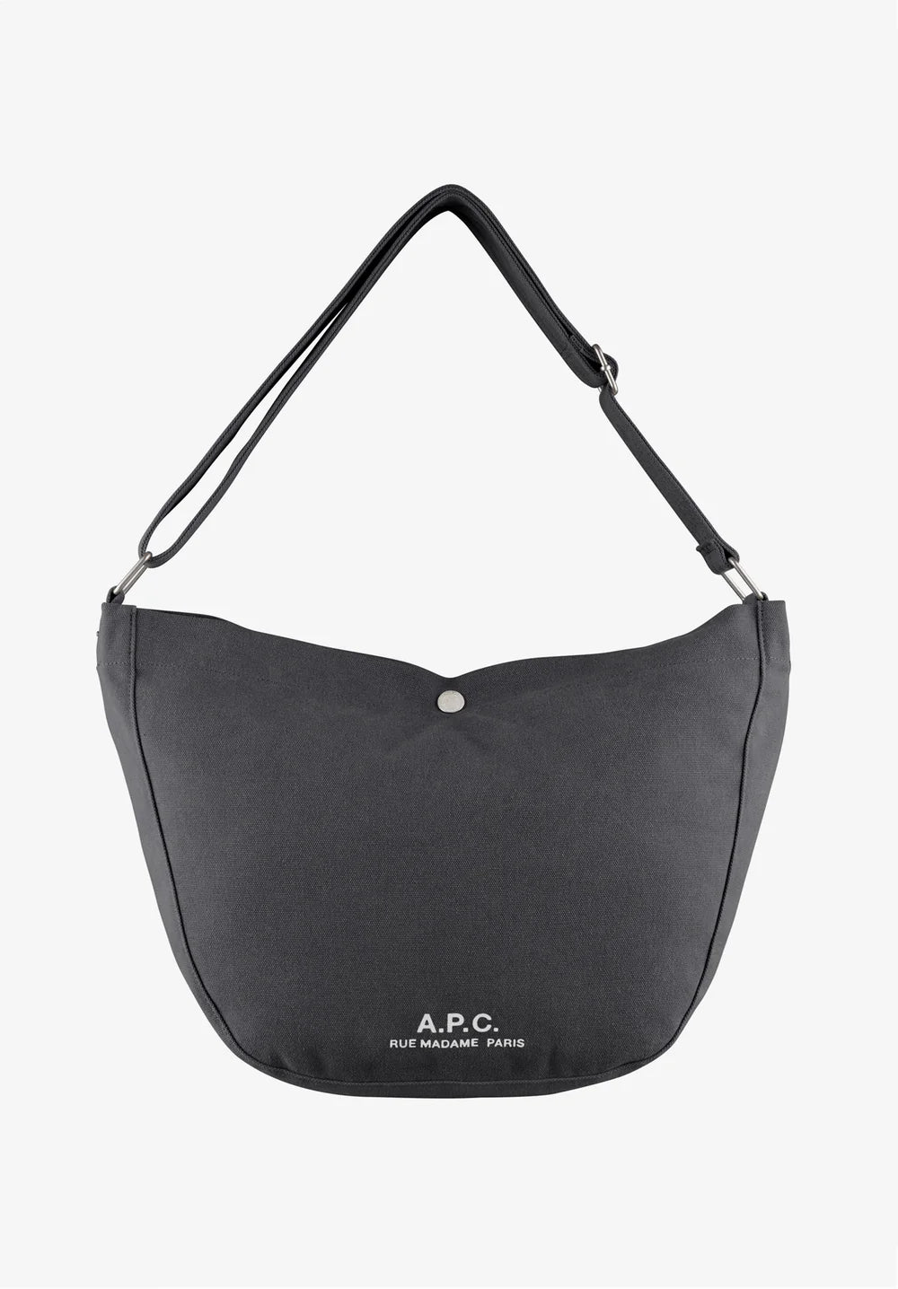 A.P.C - Besace Journal en toile épaisse recyclée - Noir