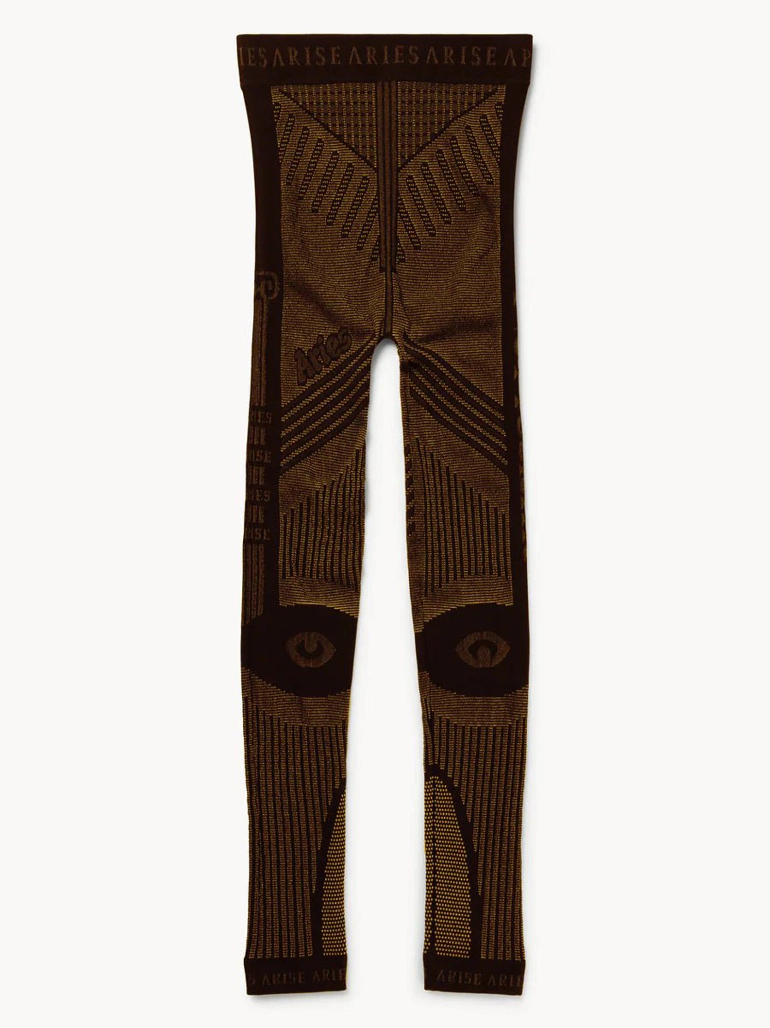 Aries Arise - Base Layer Leggings - Black/Gold-Jupes et Pantalons-FTAR00300