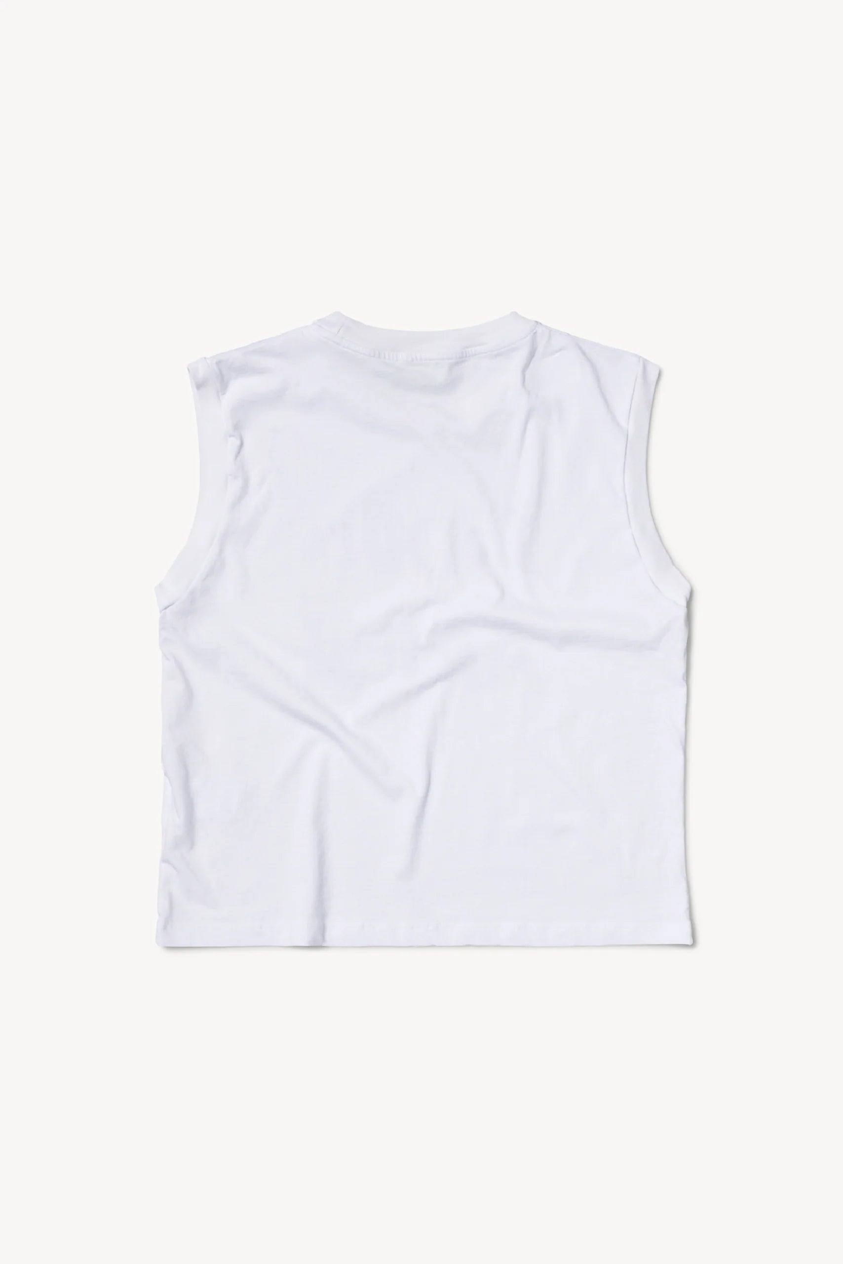 Aries Arise - J'adore Aries Ransom Shrunken Vest - White-Tops-SUAR40800X