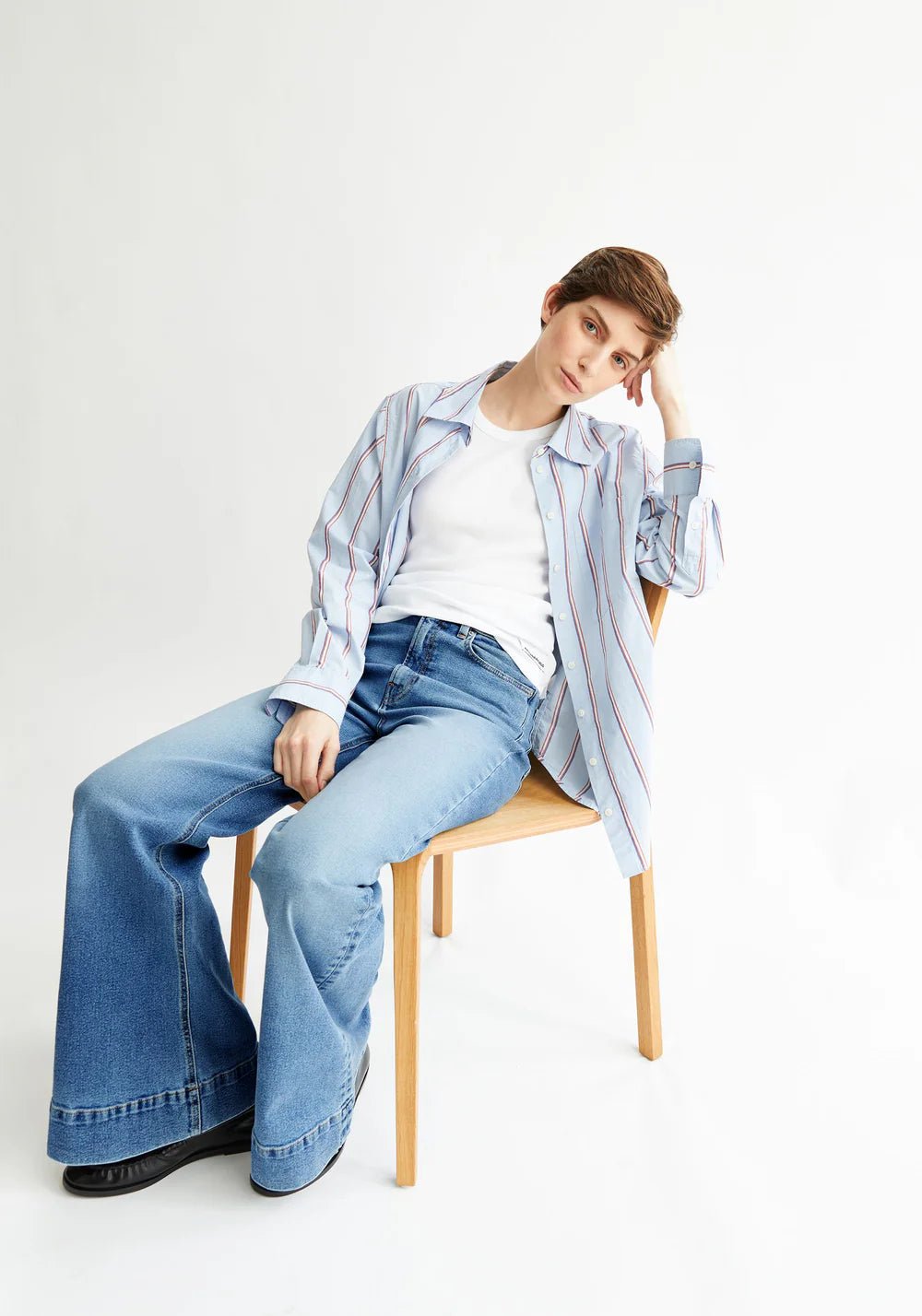 Armedangels - Murliaa High Waist Wide Leg Jeans - Lighten - Jupes et Pantalons - 30008711