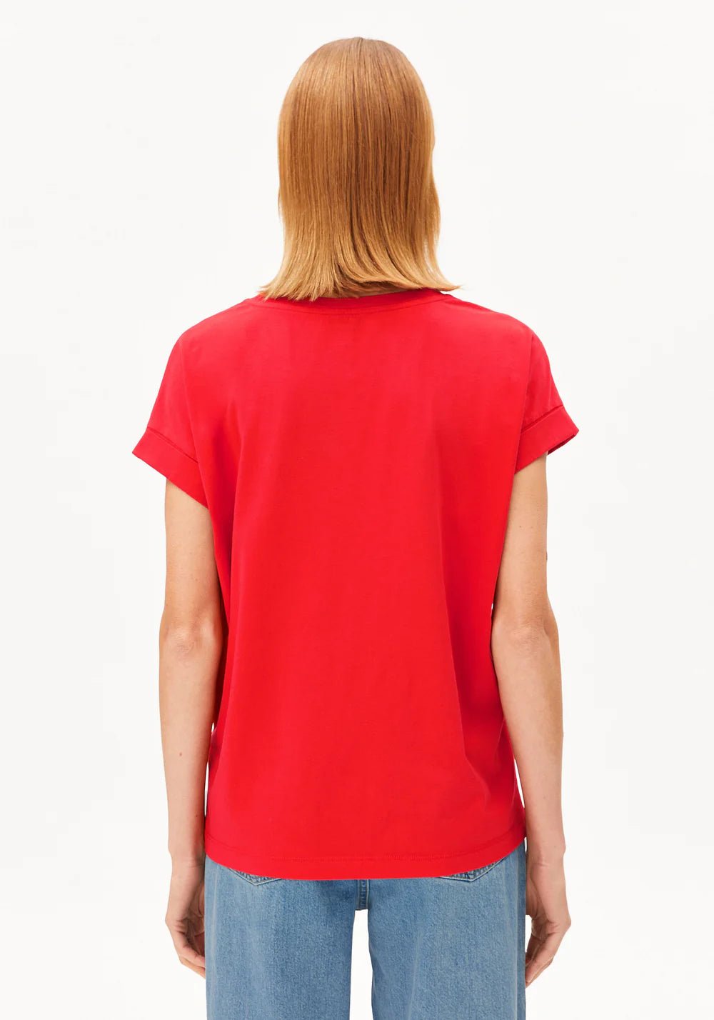 Armedangels - Idaara T-shirt - Mars Red - Tops - 30001811
