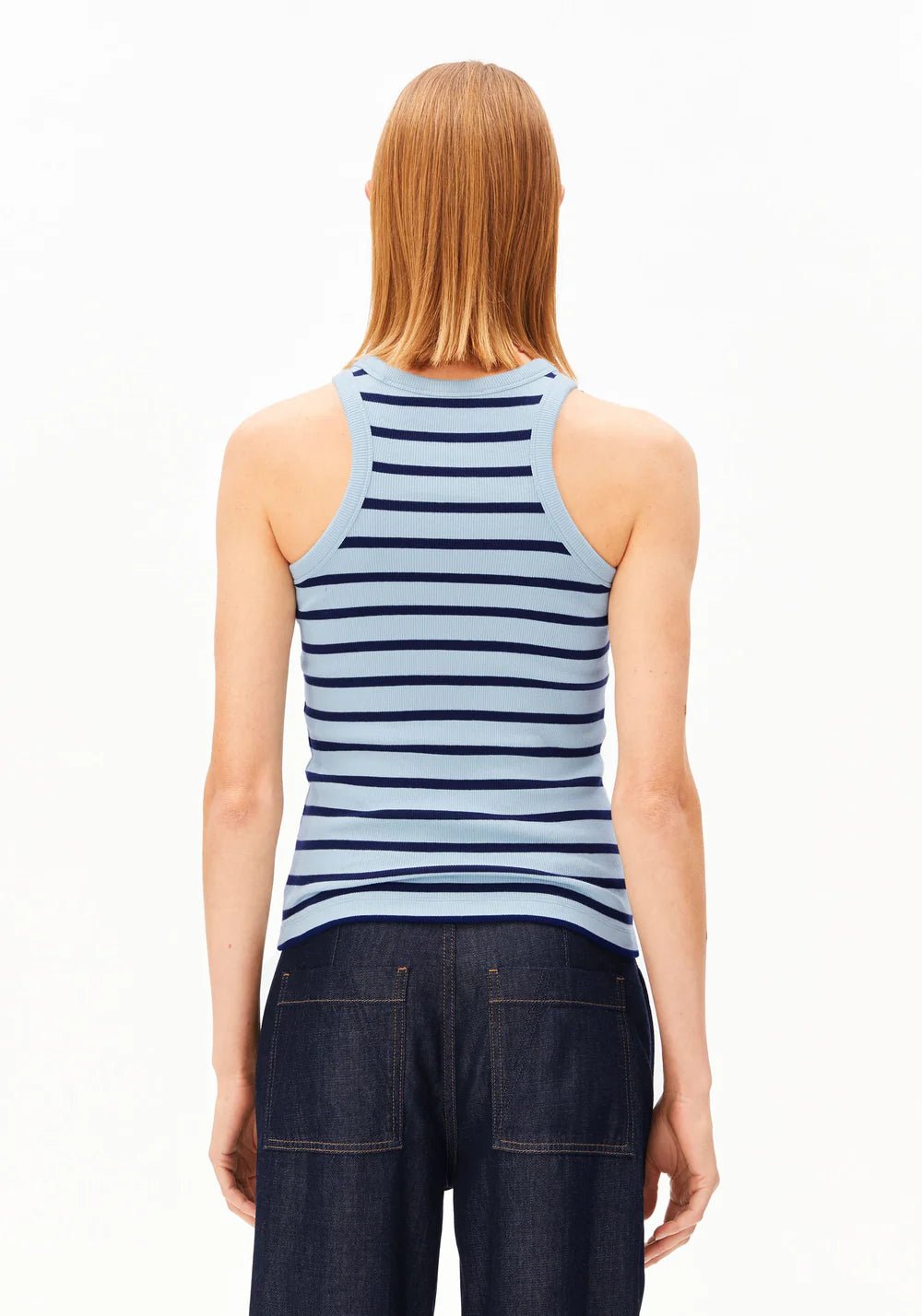 Armedangels - Kanitaa Stripes Top - Blue Glow/ Tinted Navy - Tops - 30006917