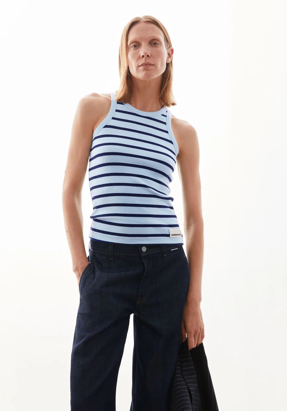 Armedangels - Kanitaa Stripes Top - Blue Glow/ Tinted Navy - Tops - 30006917