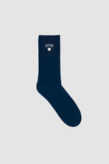 Arte Antwerp - Basic Arte Heart Socks - Navy - Accessoires - AW24 - 238SK