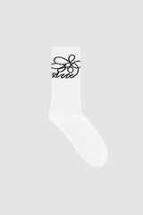 Arte Antwerp - Flower Logo Socks - White - Accessoires - AW24 - 242SK