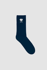 Arte Antwerp - Heart Flower Logo Socks - Navy - Accessoires - AW24 - 239SK