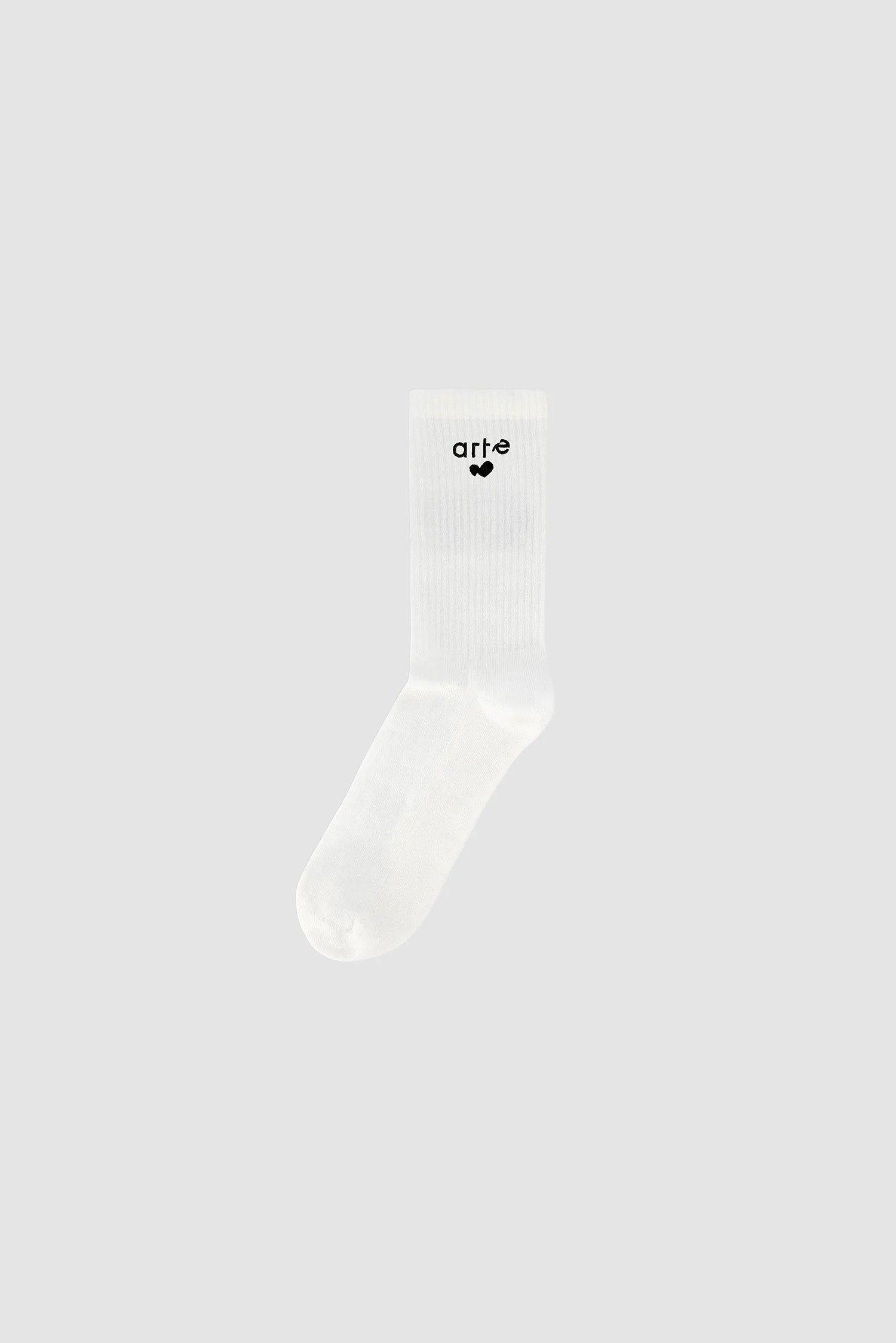 Arte Antwerp - Heart Logo Socks White - Accessoires - SS26-198M