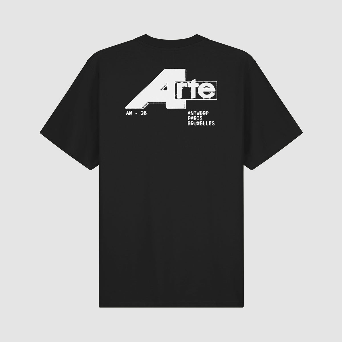 Arte Antwerp T-shirt Big A noir – packshot de dos
