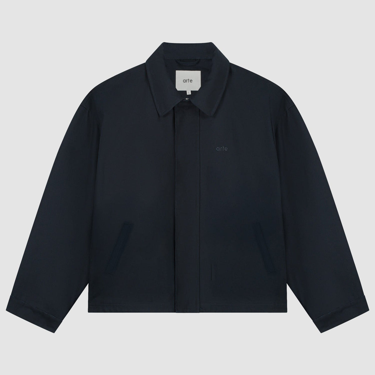 Arte Antwerp Jacke Canvas Atelier navy – Packshot Vorderseite