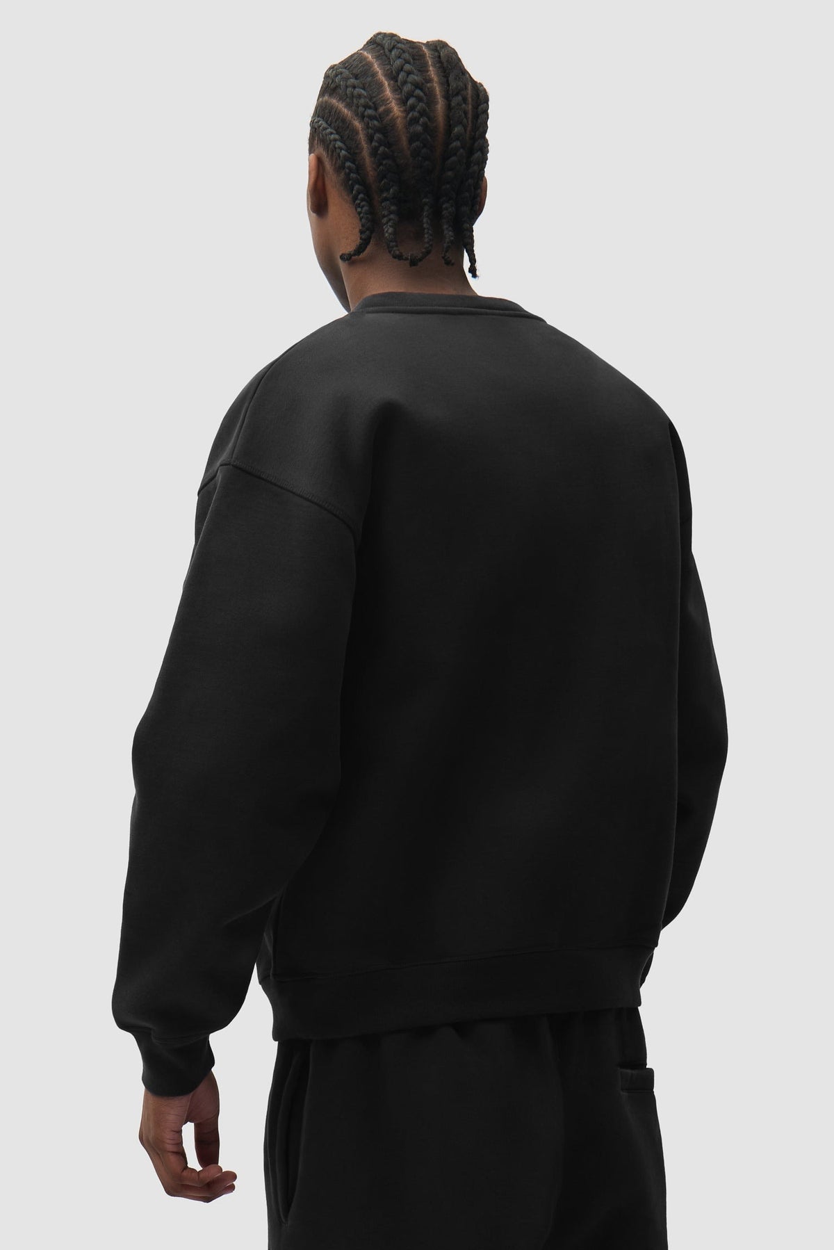 Arte Antwerp Sweat Cor noir – porté de dos, plan buste