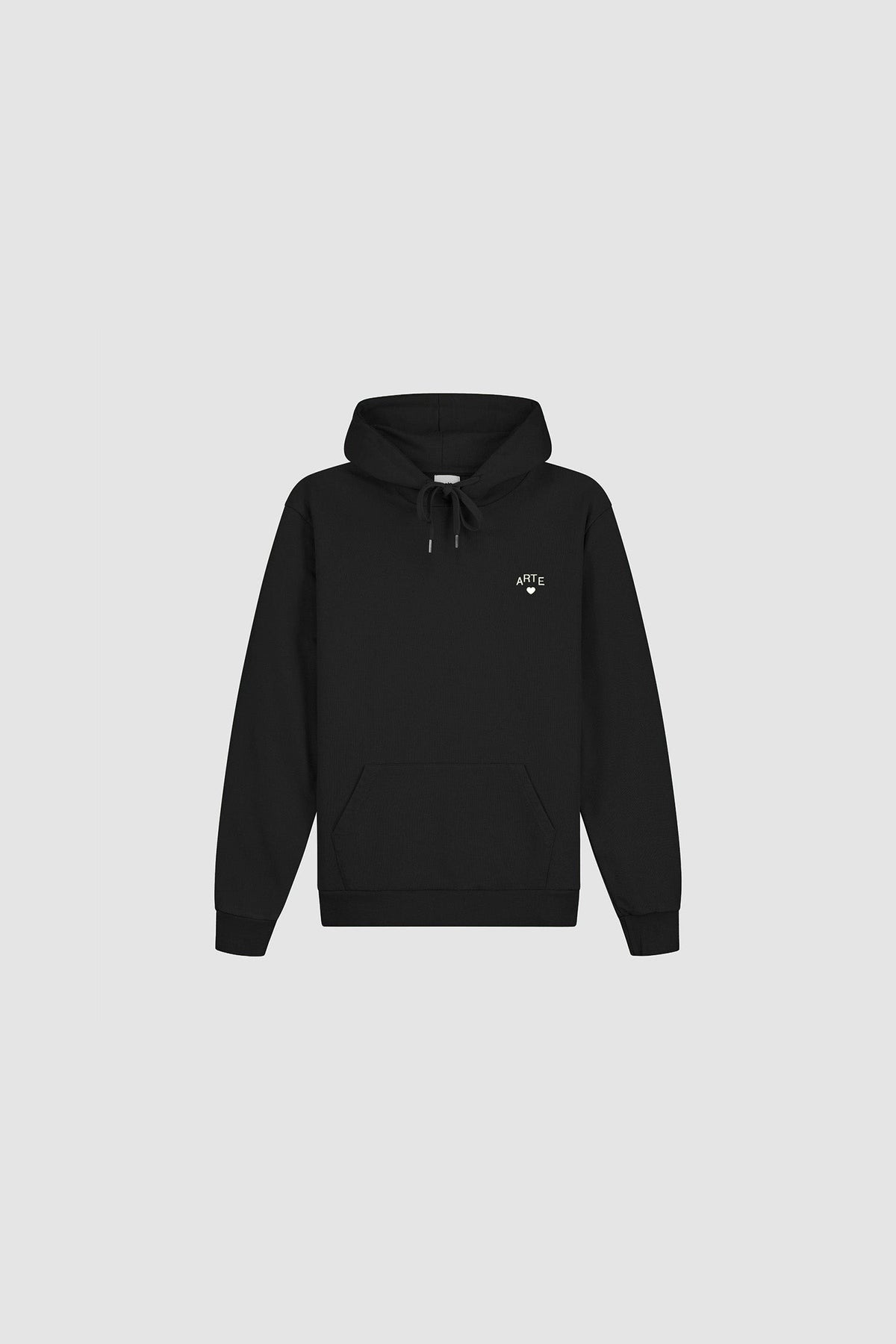 Arte Antwerp Sweat à capuche Cor noir – packshot de face sur fond gris