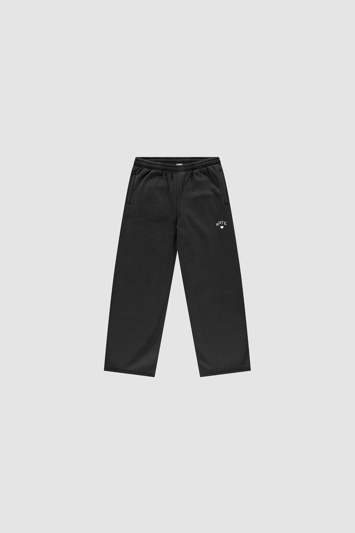 Arte Antwerp Pantalon de jogging Cor noir – packshot de face sur fond gris