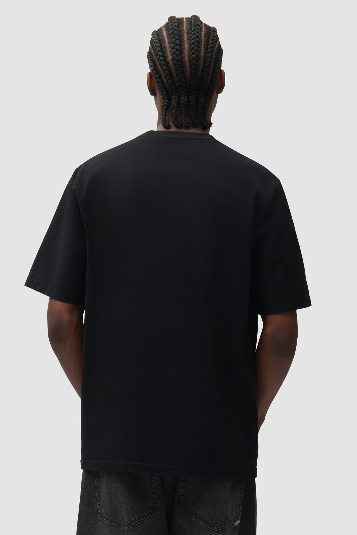 Arte Antwerp T-shirt Cor noir – porté de dos, plan buste