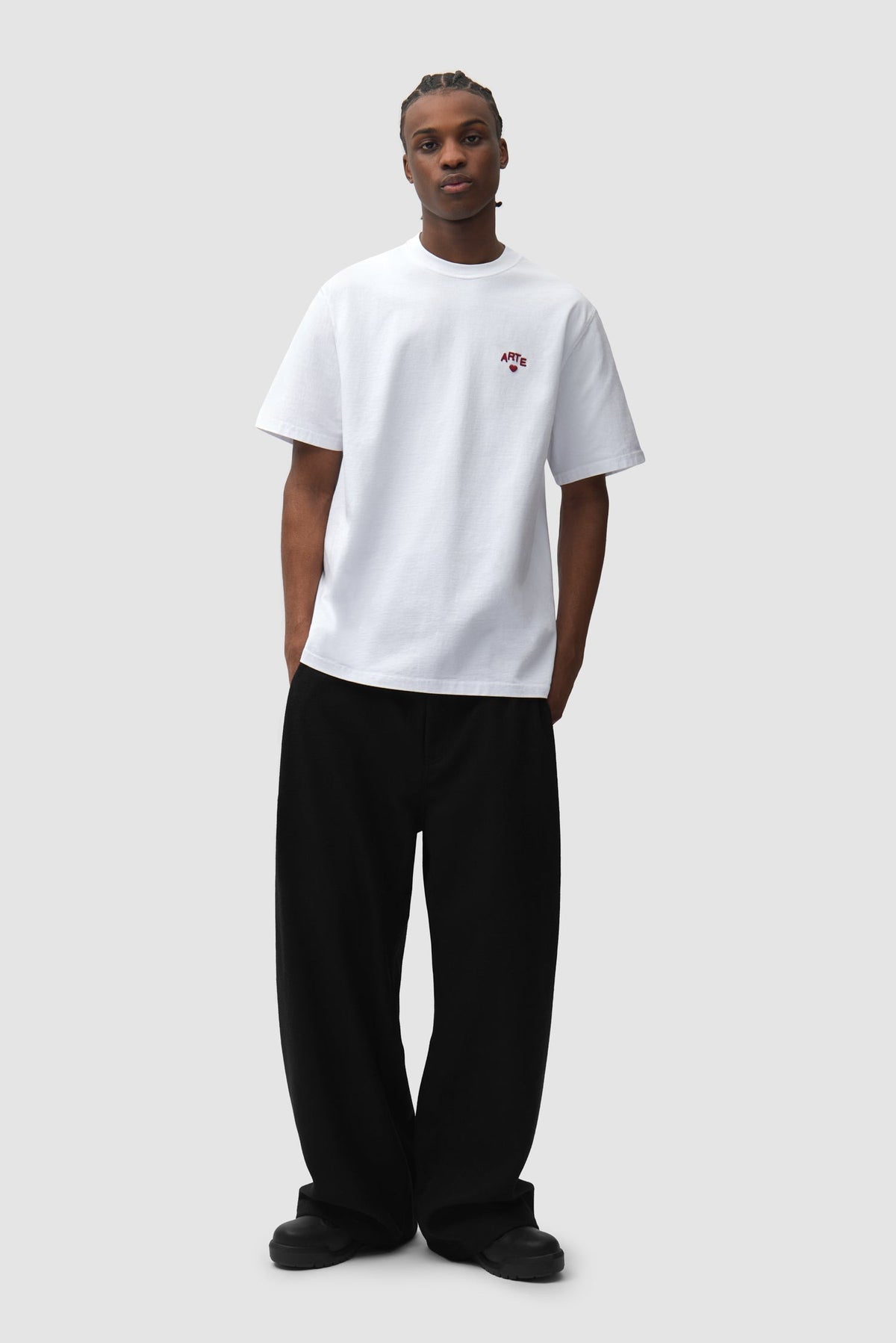 Arte Antwerp T-shirt Cor blanc – porté de face, en pied