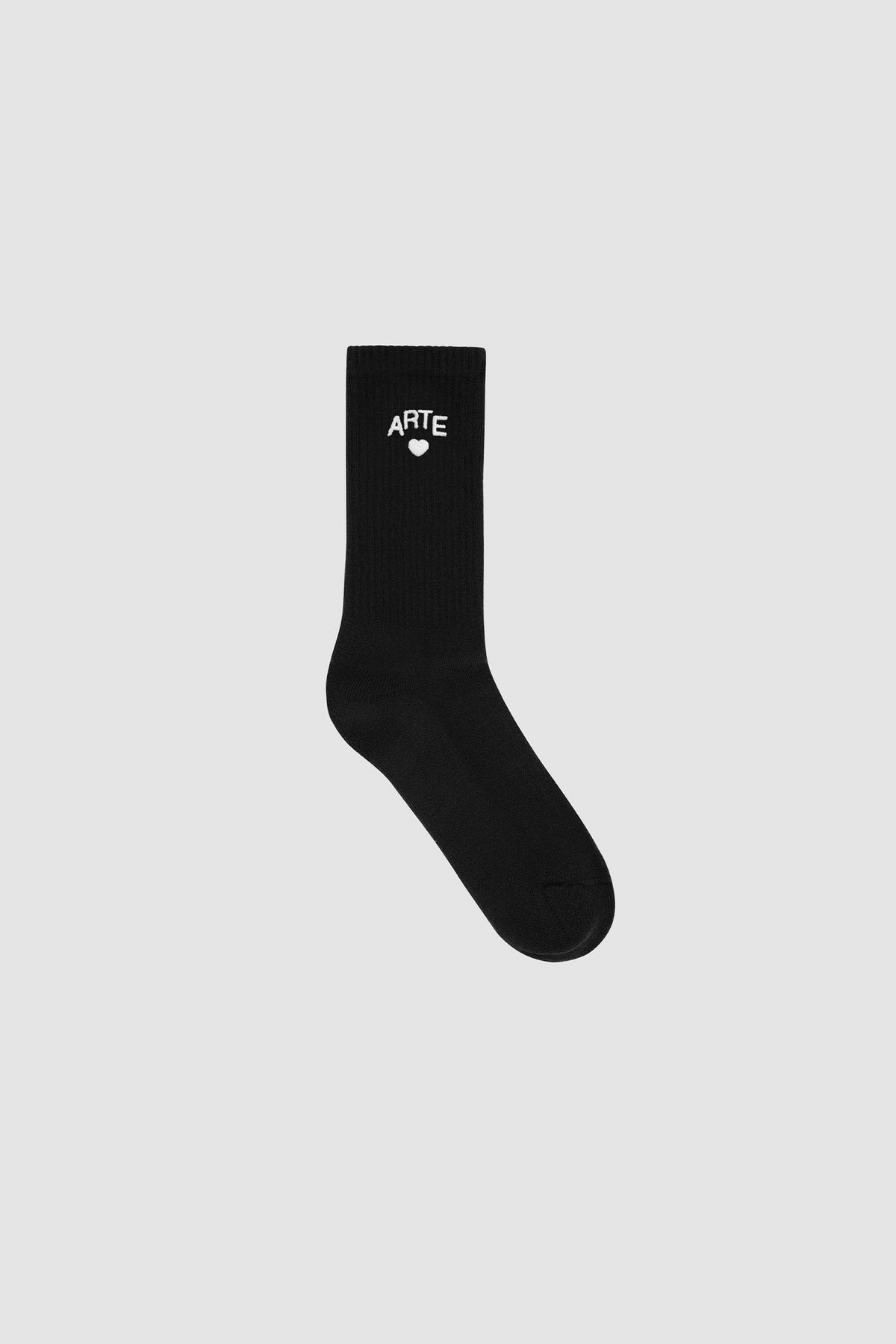 Arte Antwerp Chaussettes Cor Uniform noires – packshot de près sur fond gris