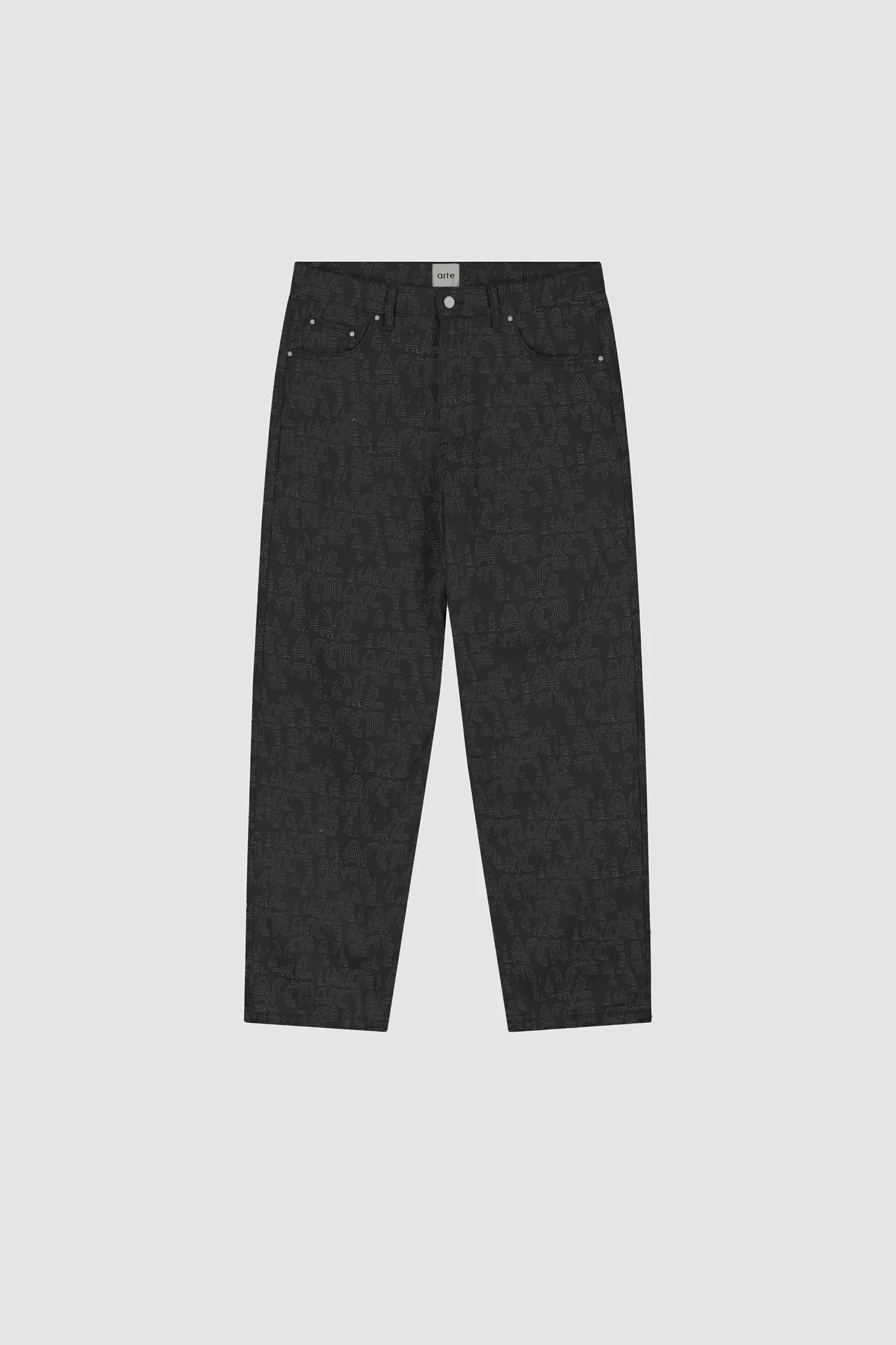 Arte Antwerp - Allover Arte Pants - Black - Pantalons et Shorts - AW25-190P-28-BLACK