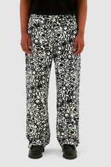 Arte Antwerp - Allover Flower Pants - Black/White - Pantalons et Shorts - AW24 - 044P