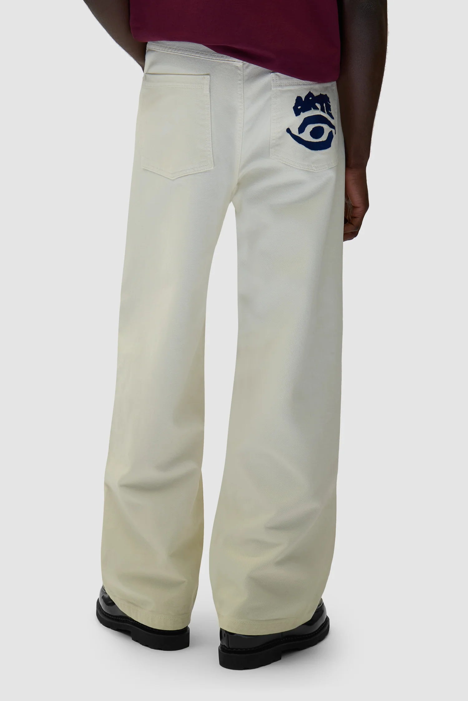 Arte Antwerp - Back Pocket Graphic Pants - Cream - Pantalons et Shorts - AW25 - 080P - 28 - CREAM