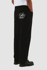 Arte Antwerp - Embrodeiry Pocket Pants - Black - Pantalons et Shorts - AW24 - 147P - 1