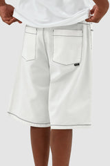 Arte Antwerp - Silvain Hearts Detail - White-Pantalons et Shorts-SS24-077SHO