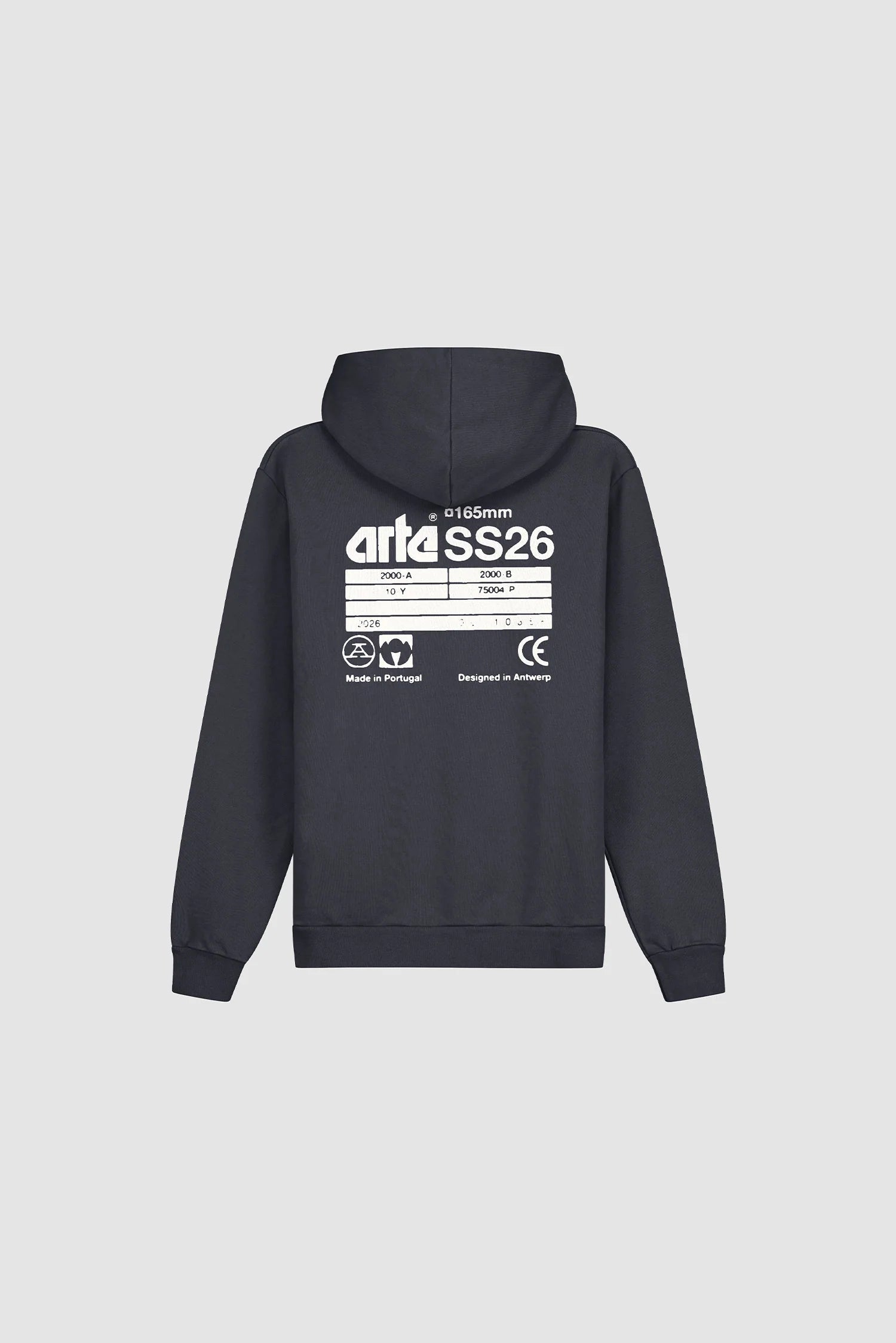 Arte Antwerp – Back SS26 Hoodie Navy - Pulls et Sweats - SS26-127H