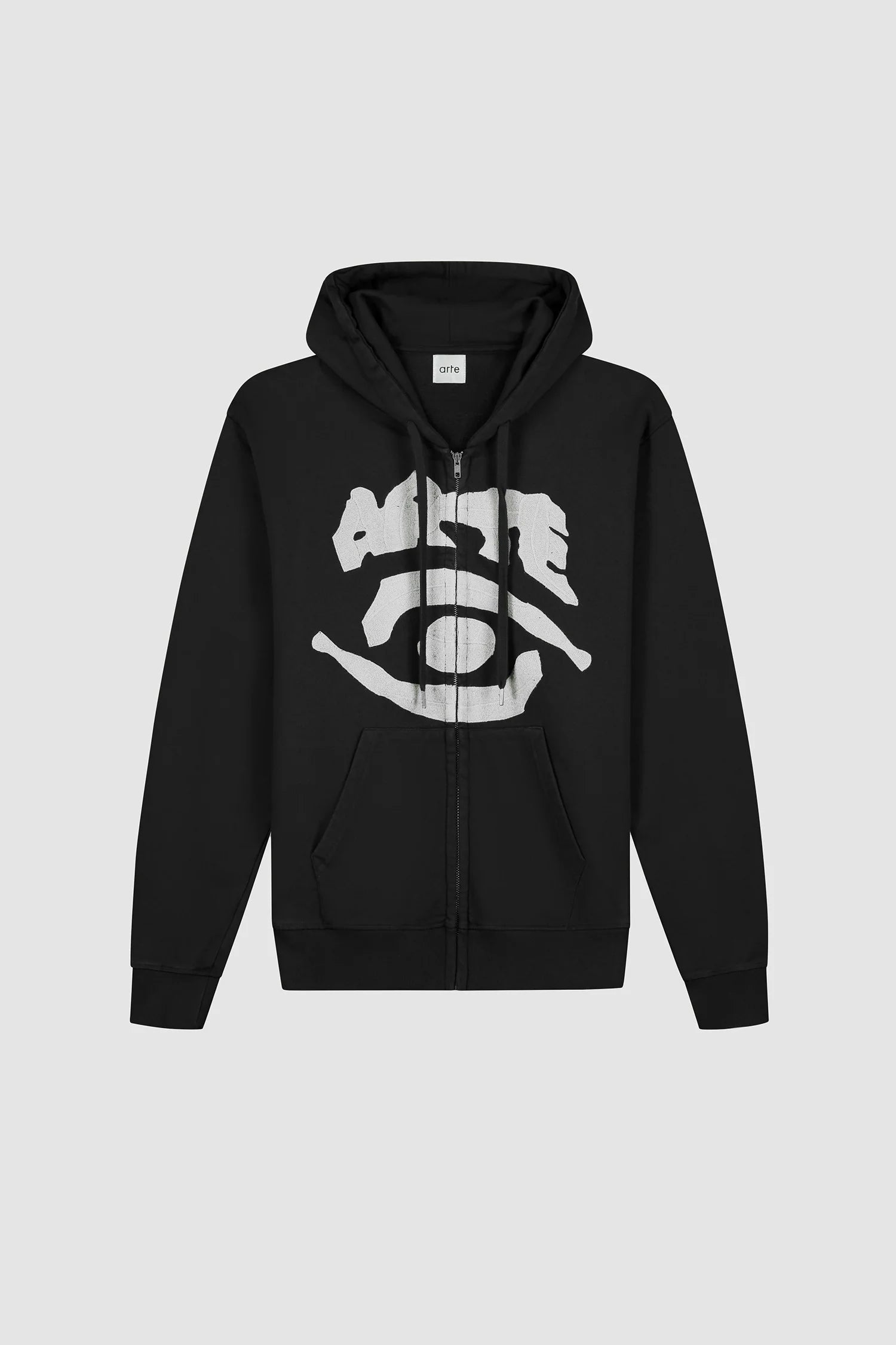 Arte Antwerp - Eye Front Zip Hoodie - Black - Pulls et Sweats - AW25-247HJ-M-BLACK