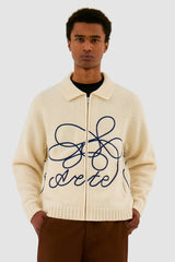 Arte Antwerp - Flower Logo Knit - Crème - Pulls et Sweats - AW24 - 157K