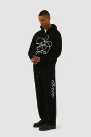 Arte Antwerp - Flower Logo Zip Hoodie - Black - Pulls et Sweats - AW24 - 140J