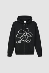 Arte Antwerp - Flower Logo Zip Hoodie - Black - Pulls et Sweats - AW24 - 140J